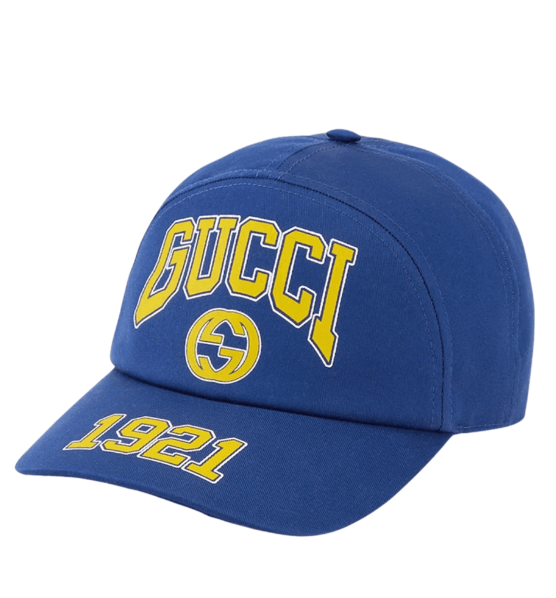 Gucci Print Cotton Baseball Hat Blue