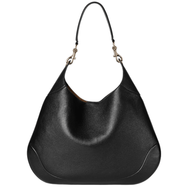Gucci B Medium Shoulder Bag Black Leather