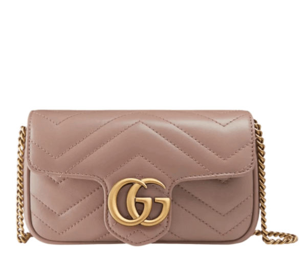 Gucci GG Marmont Matelasse Super Mini Bag Dusty Pink