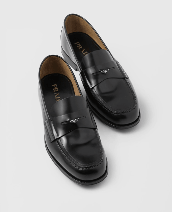Prada Brushed Leather Loafers Black 2DB201-055-F0002