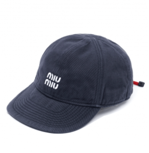 (W) Miu Miu Denim Baseball Cap Blue Red