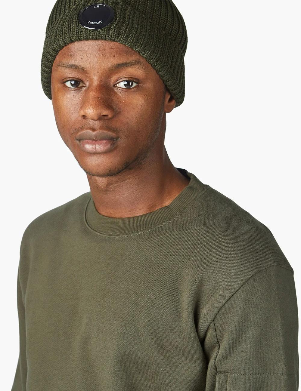 Lens Patch Extra Fine Merino Wool Knit Beanie