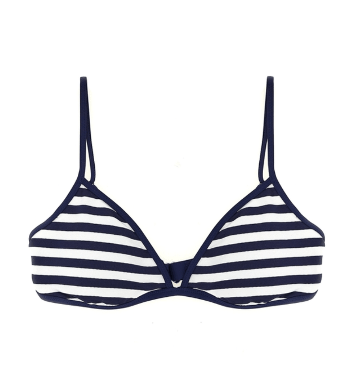 Polo Ralph Lauren Bikini Top In Striped Pattern Piqué 