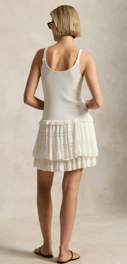 Tiered Pointelle Tank Dress