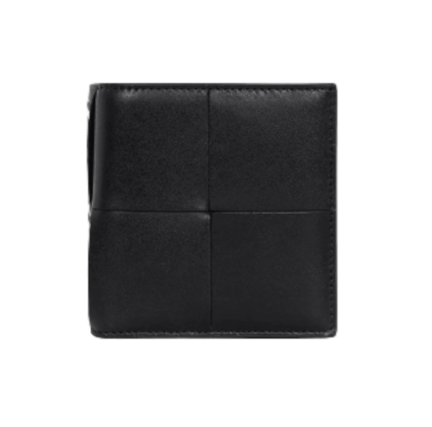 Bottega Veneta Intrecciato Cassette Slim Bi-Fold Wallet Black