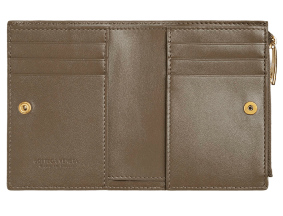 Bottega Veneta Intrecciato Small Bi-Fold Wallet Pinecone