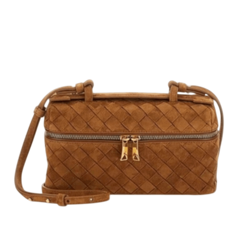 Caramel suede Bang Bang handbag 