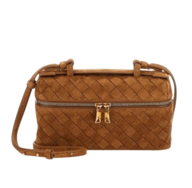 Caramel suede Bang Bang handbag 