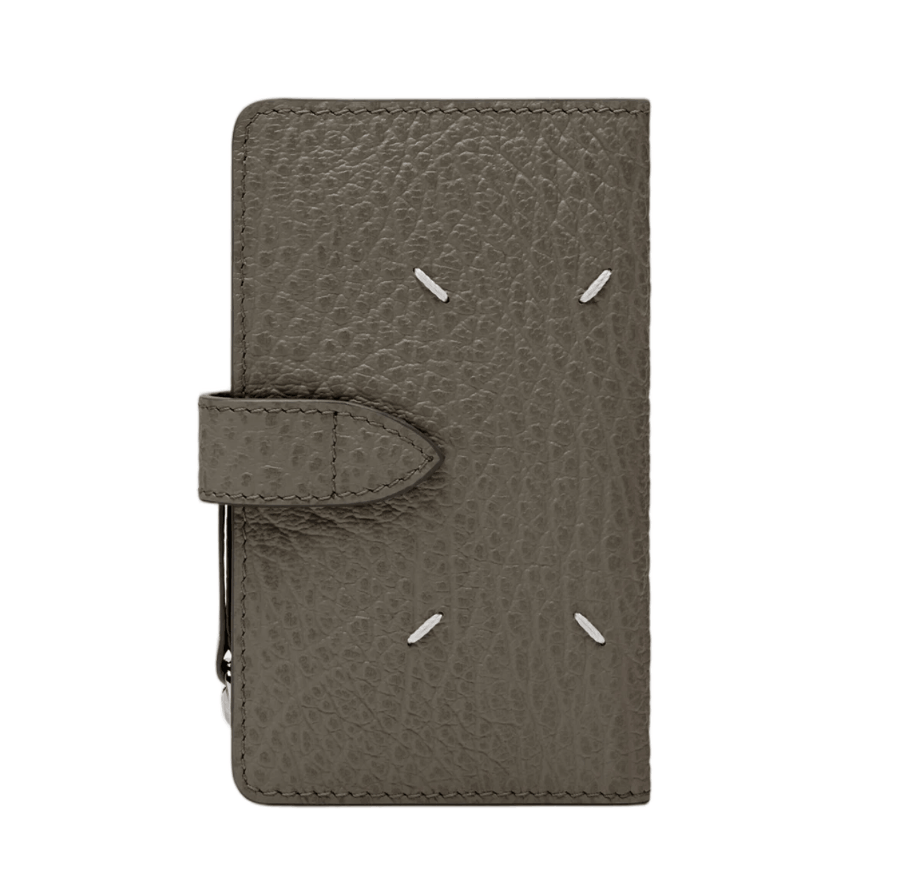 Maison Margiela Four Stitches Zip Wallet Dark Grey