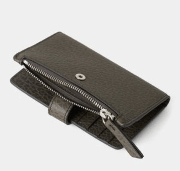 Maison Margiela Four Stitches Zip Wallet Dark Grey