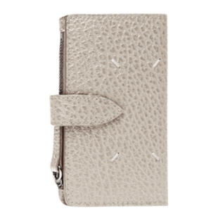 Maison Margiela Four Stitch Zip Wallet Light Grey