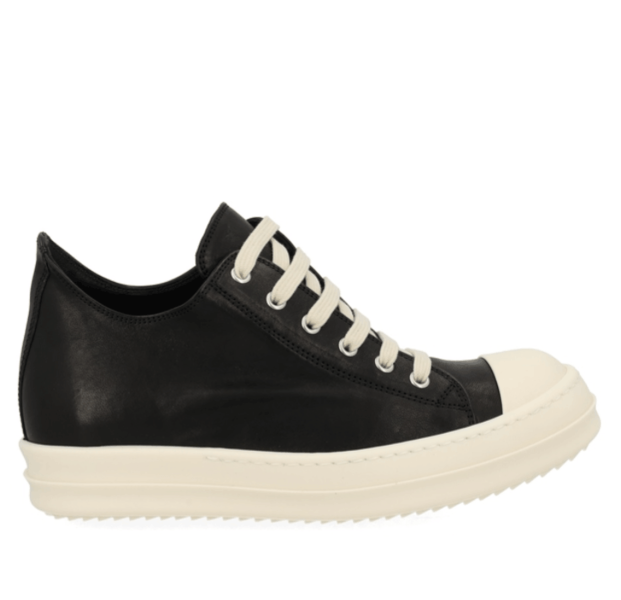 Rick Owens Leather lace-up Sneakers Black