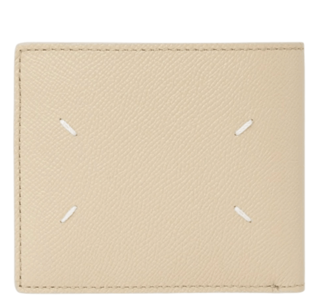 Maison Margiela Bovine Leather Bi-Fold Wallet Beige