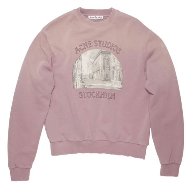 (W) Acne Studios Printed Sweater Dusty Purple