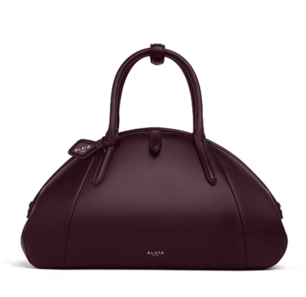 ALAÏA Bordeaux PURSE TOP HANDLE BAG IN CALFSKIN