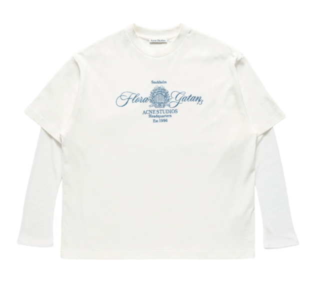 Embroidered t-shirt Off white/ecru