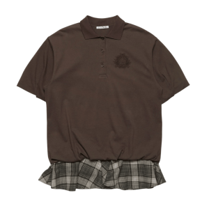 Layered t-shirt dress Dark brown