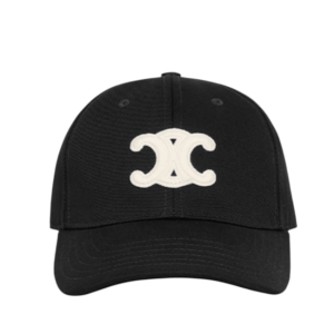 Celine Triomphe Baseball Cap in Cotton Black