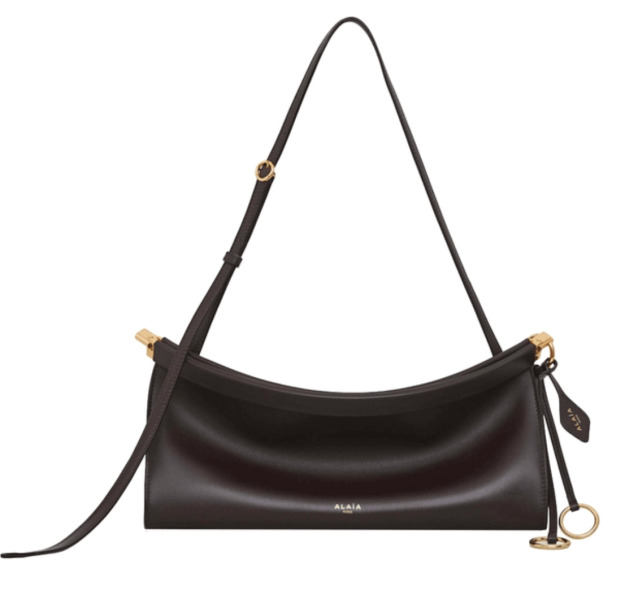 ALAÏA DARK BROWN LE CLICK EAST WEST MEDIUM ...