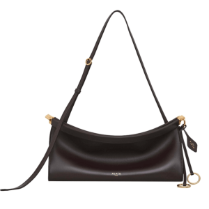 ALAÏA DARK BROWN LE CLICK EAST WEST MEDIUM ...