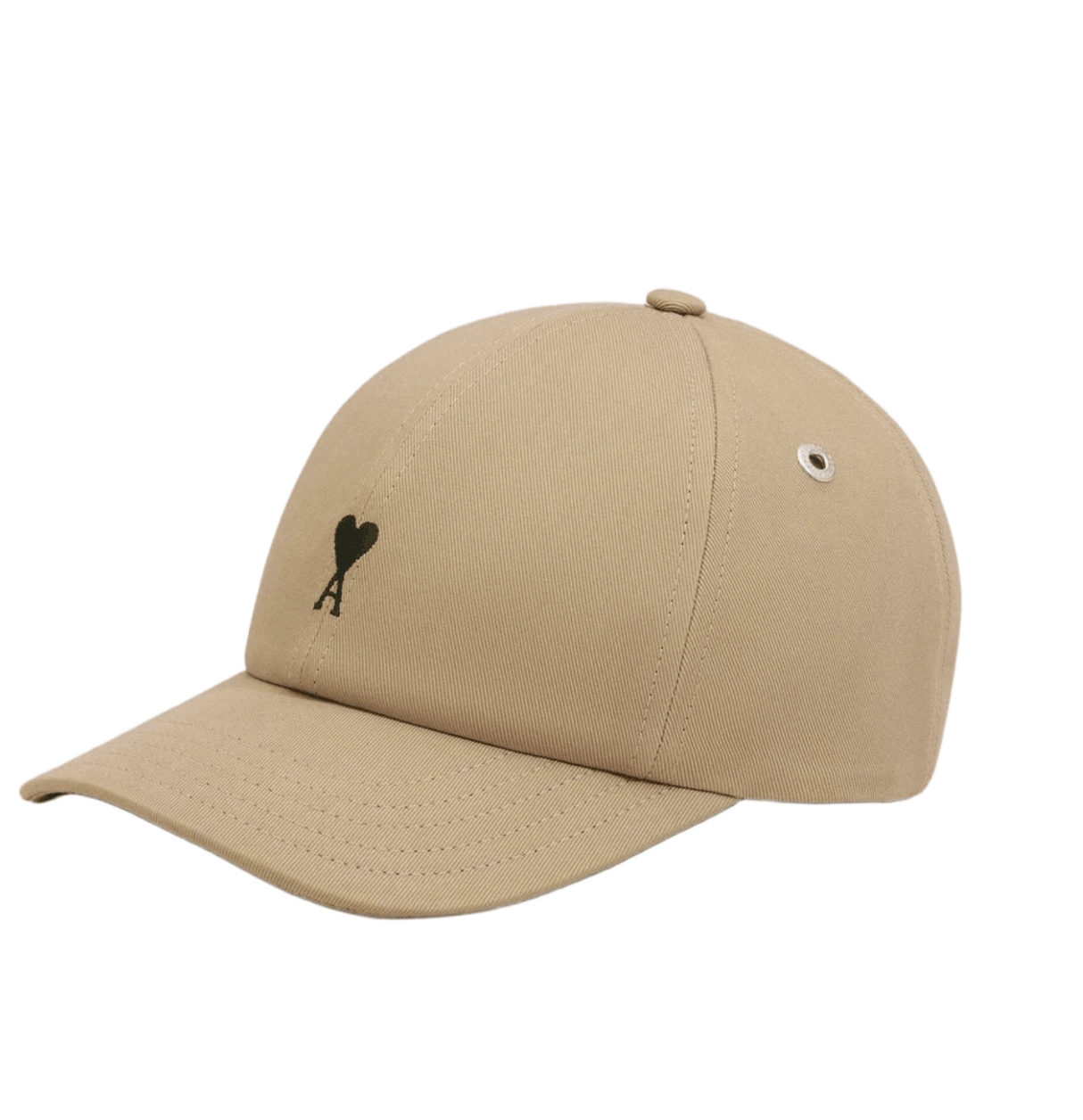 AMI de Coeur Cotton Embroidery Cap Taupe Beige Black