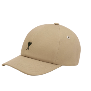 AMI de Coeur Cotton Embroidery Cap Taupe Beige Black