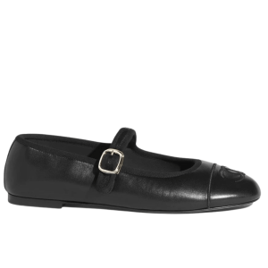 (W) Chanel Mary Jane Lambskin & Black