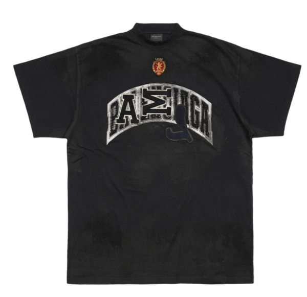 Balenciaga Skater T-Shirt Oversized Black Faded