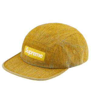 Supreme Coated Denim Camp Cap Yellow 