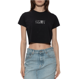 Black T-shirt with printed logo 