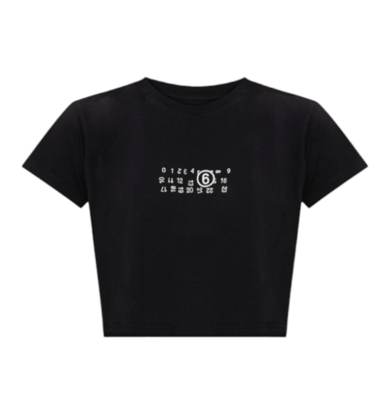 Black T-shirt with printed logo 