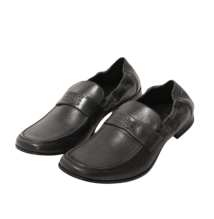 MM6 Swing-toe leather loafers