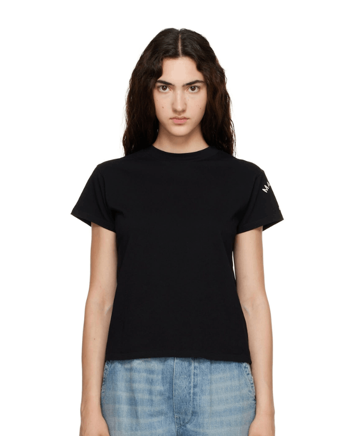 MM6 Maison Margiela Black Mannequin-Print Cotton Jersey T-shirt