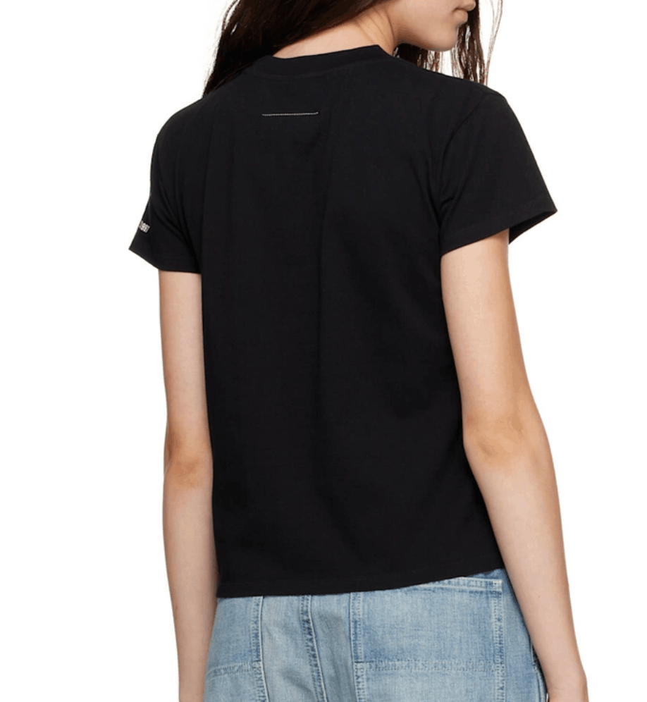 MM6 Maison Margiela Black Mannequin-Print Cotton Jersey T-shirt