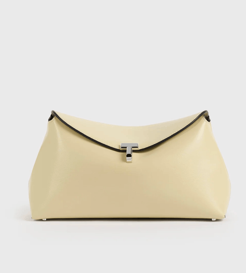T-Lock Leather Clutch 