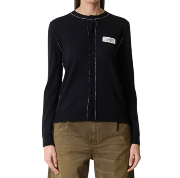 MM6 Maison Margiela Cardigan with decorative stitching