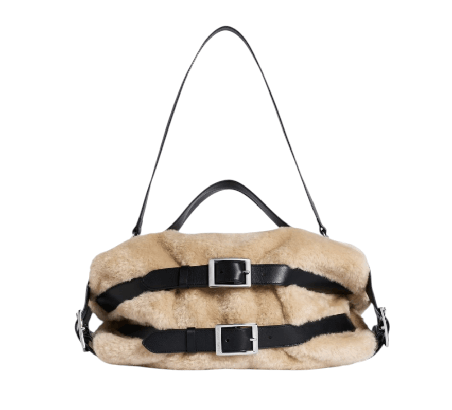Faux Fur Biker Belt Bag 