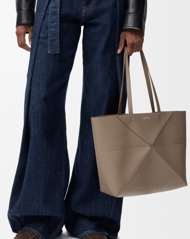 Medium horizontal Puzzle Fold tote in soft grained calfskinA779PTW X013170