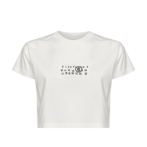 White Flipped-print overdyed T-shirt 