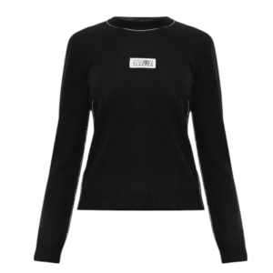 Black Sweater with logo MM6 Maison Margiela