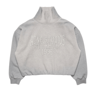 Fleece sweatshirt with logo Grey Melange