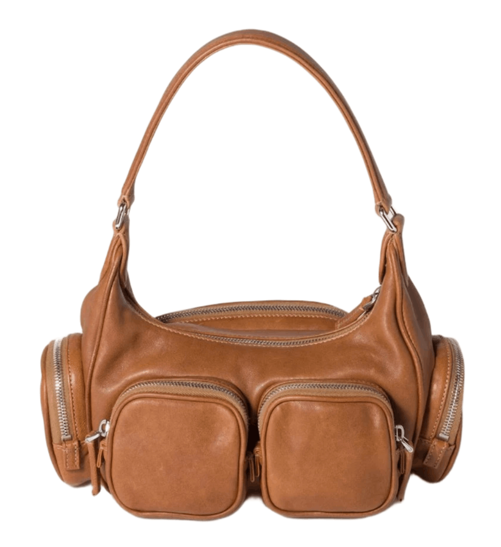 Miu Miu Nappa Leather Pocket Bag Caramel