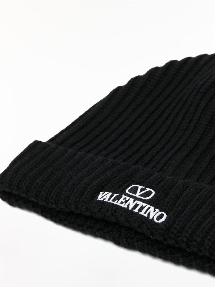  Logo-embroidered ribbed wool beanie