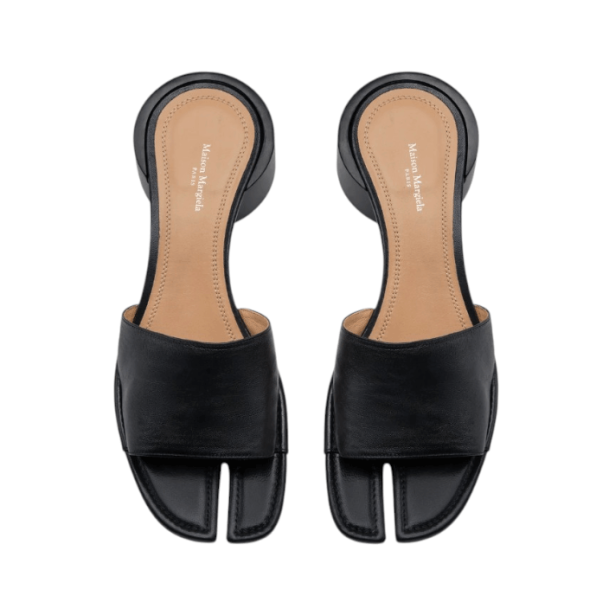 Designer Black Tabi Mule
