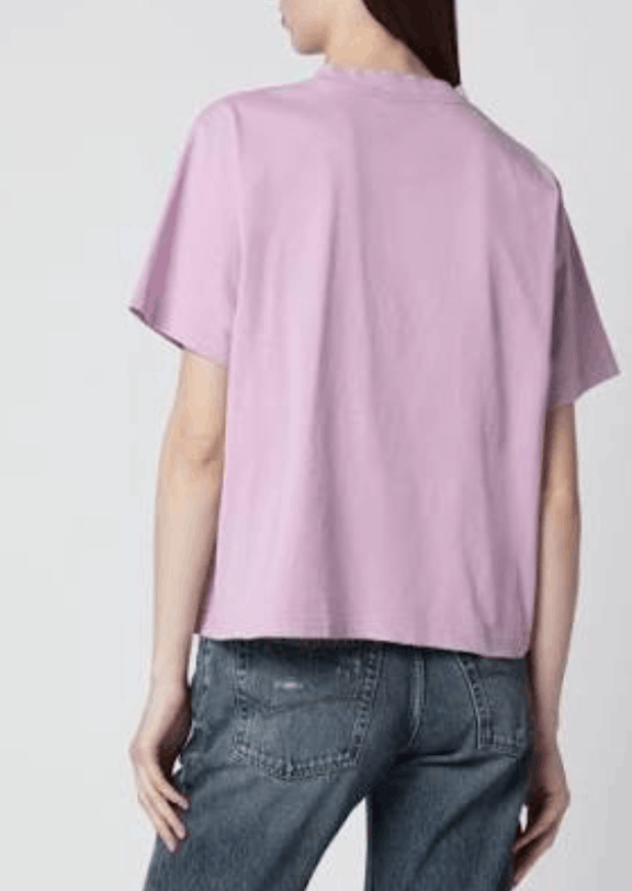 Balenciaga Women's Sacré Cœur T-shirt in jersey, old pink 
