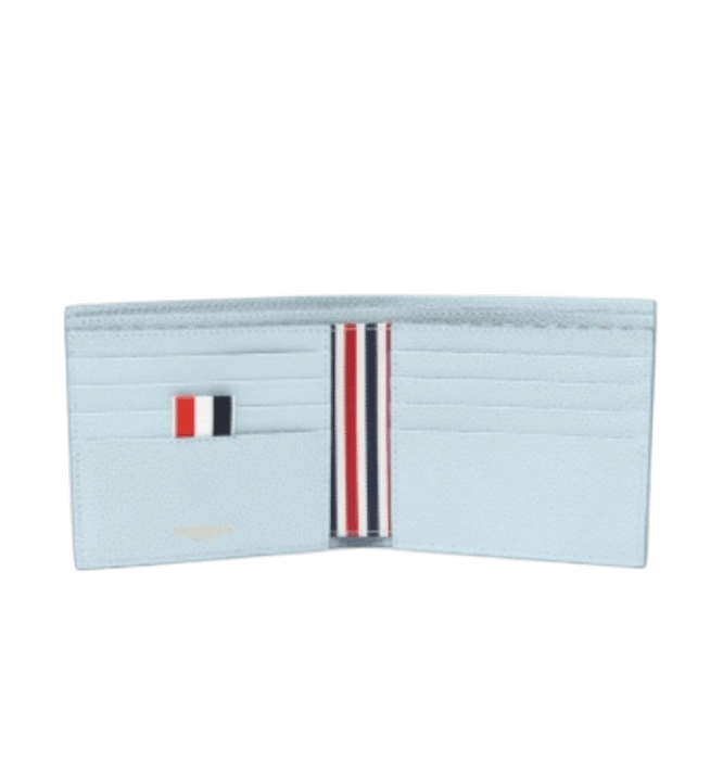 Thom Browne Pebble Grain Bifold Wallet Blue 