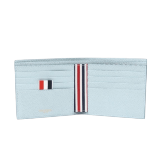 Thom Browne Pebble Grain Bifold Wallet Blue 