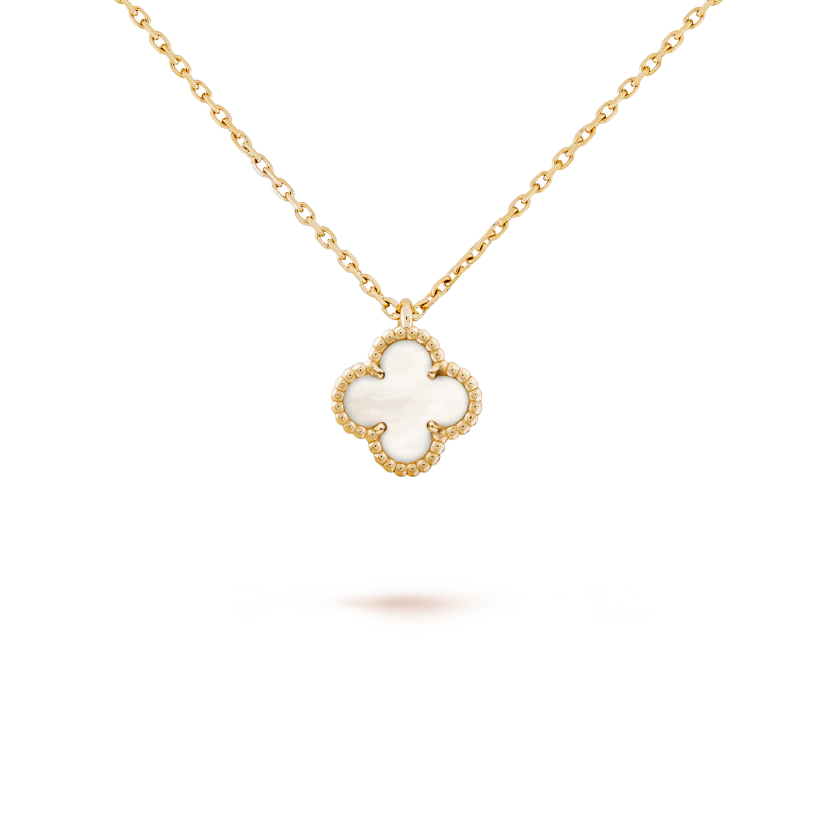 Van Cleef & Arpels Sweet Alhambra Pendant Yellow Gold Mother of Pearl