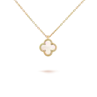 Van Cleef & Arpels Vintage Alhambra Pendant Yellow Gold Mother of Pearl