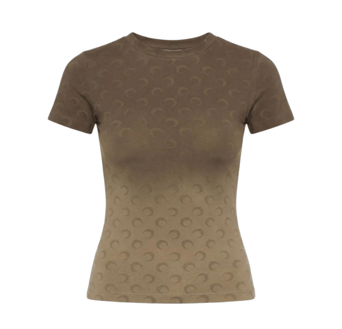 Marine Serre moon-print Baby T-shirt  WTT012ACJER0114 BG40